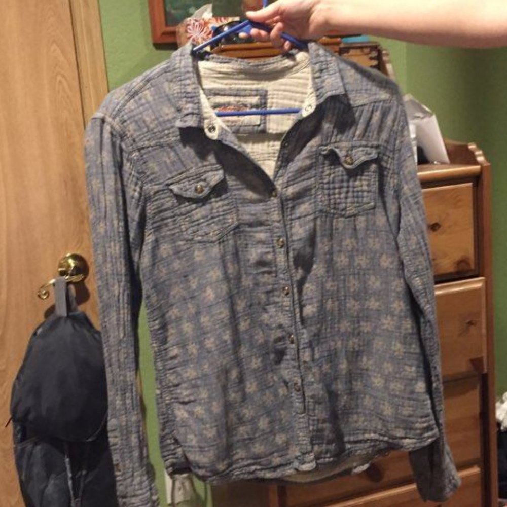 Flower Print Button Down